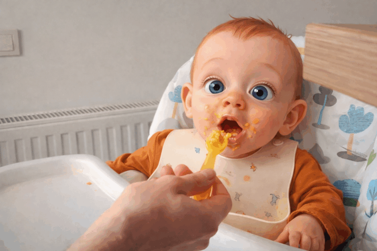 food diversification with newborn mike