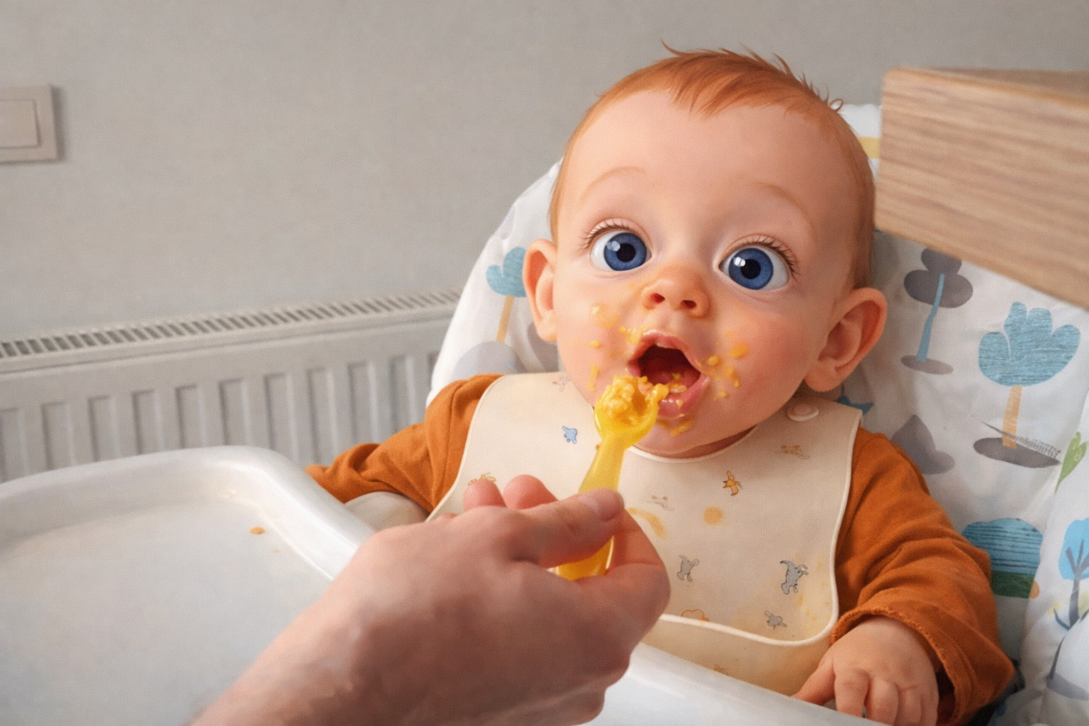 food diversification with newborn mike
