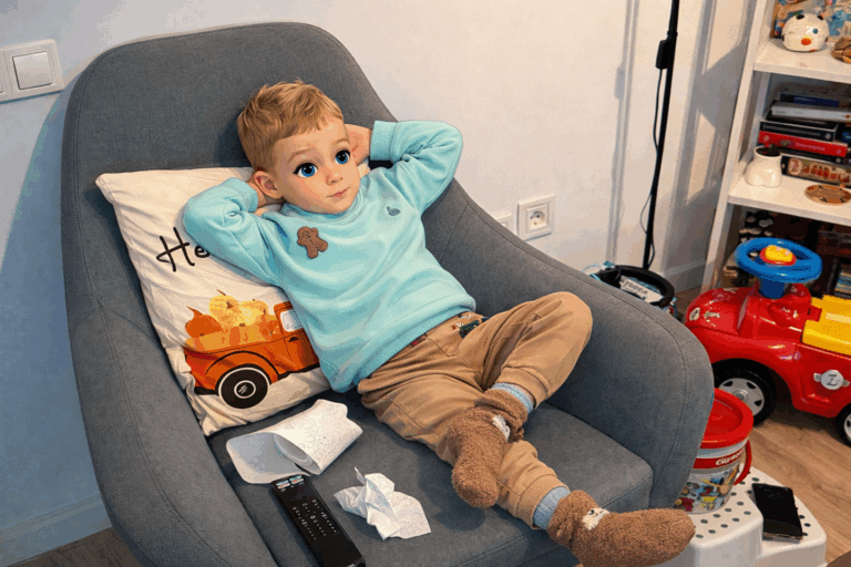 mike learning english at three year old