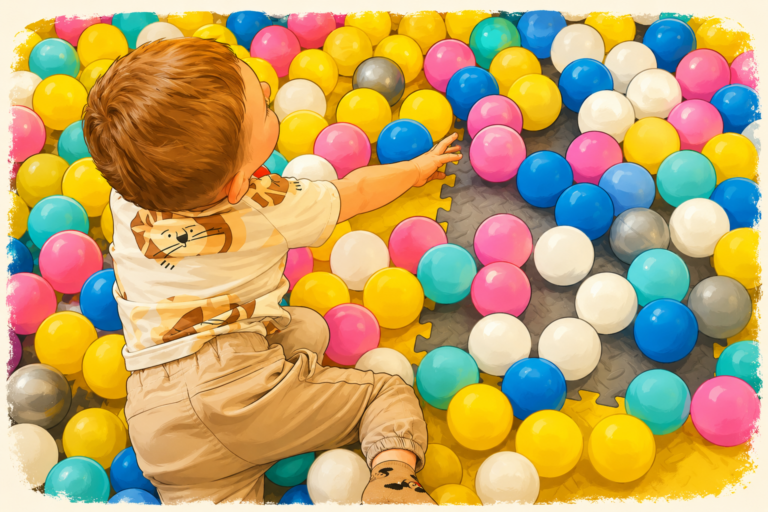 mike playing at daycare
