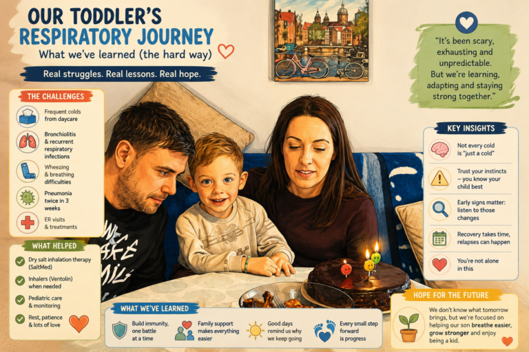mike with family an infographic on rsv and pneumonia in toddlers